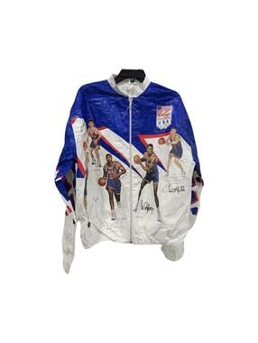 Vintage Team USA Olympic Basketball Windbreaker Jacket Kelloggs 1992